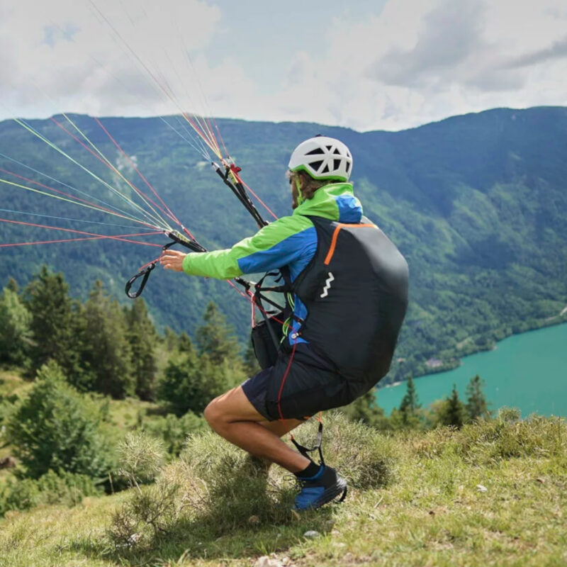 Gurtzeug vor dem Start